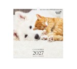 Quo Vadis - Calendrier à feuillets - Spiralé - 2027 - Français - Fantaisie - Animaux - 12 mois de janvier à décembre - 30x30 cm