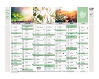 Quo Vadis - Calendrier mural - 2027 - Français - Equology - § - 14 mois de décembre à janvier - 18x13,5 cm recyclé