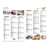 Quo Vadis - Calendrier mural - 2026 - Français - Fantaisie - Multicolore - 12 mois de janv à déc. - 43x33,5 cm - par 10