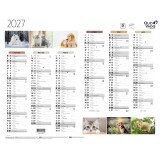 Quo Vadis - Calendrier mural - 2027 - Français - Fantaisie - Animaux - 12 mois de janvier à décembre - 43x33,5 cm - par 10
