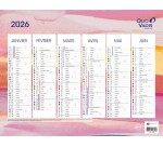 Quo Vadis - Calendrier éphéméride - 2026 - Français - Fantaisie - Multicolore - 12 mois de janv à déc. - 27x21 cm - par 10