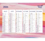 Quo Vadis - Calendrier éphéméride - 2026 - Français - Fantaisie - Multicolore - 12 mois de janv à déc. - 27x21 cm - par 10