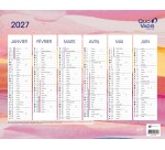 Quo Vadis - Calendrier éphéméride - 2027 - Français - Fantaisie - Iconique - 12 mois de janvier à décembre - 27x21 cm