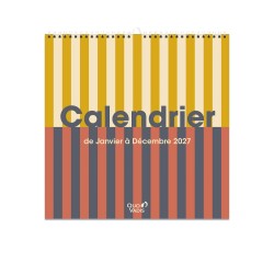 Quo Vadis - Calendrier à feuillets - Spiralé - 2027 - Français - Eterny - Graphic - 12 mois de janvier à décembre - 30x30 cm