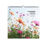 Calendrier Feuilles Quo Vadis - Spiralé - Français - Fantaisie - 12 mois de Janv/Déc - 30x30 cm  par 5 - Fleurs