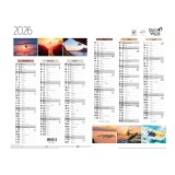 Quo Vadis - Calendrier éphéméride - 2026 - Français - Fantaisie - Multicolore - 12 mois de janv à déc. - 43x33,5 cm - par 10