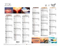 Quo Vadis - Calendrier éphéméride - 2026 - Français - Fantaisie - Multicolore - 12 mois de janv à déc. - 43x33,5 cm - par 10