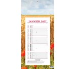 Quo Vadis - Bloc mensuel - 2027 - Français - Fantaisie - Blé - 12 mois de janvier à décembre - 16x33,5 cm