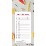 Quo Vadis - Bloc mensuel - 2026 - Français - Fantaisie - Multicolore - 12 mois de janv à déc. - 16x33,5 cm - par 10