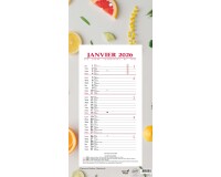 Quo Vadis - Bloc mensuel - 2026 - Français - Fantaisie - Multicolore - 12 mois de janv à déc. - 16x33,5 cm - par 10