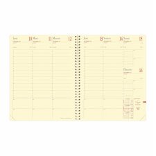 Agenda Semainier Manager Quo Vadis Recharge - Spiralé - Français - 12 mois et 1/2 de mi-Déc/Déc - 21x27 cm