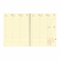 Agenda Semainier Manager Quo Vadis Recharge - Spiralé - Français - 12 mois et 1/2 de mi-Déc/Déc - 21x27 cm