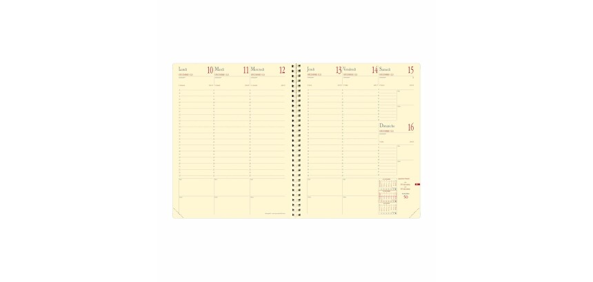 Quo Vadis - Recharge Agenda - Spiralé - 2027 - Manager S Prestige - Semainier Planning - Français - 12 mois et 1/2 de mi-décembre à décembre - 21x27 cm