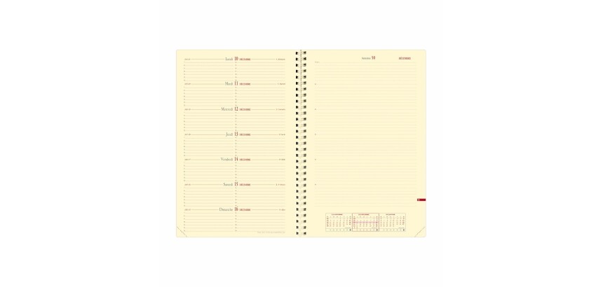 Quo Vadis - Recharge Agenda - Spiralé - 2027 - Note 24 S Prestige - Semainier Notes - Français - 12 mois et 1/2 de mi-décembre à décembre - 16x24 cm