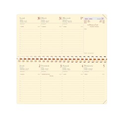 Quo Vadis - Recharge Agenda - Spiralé - 2027 - Planital S Prestige - Semainier Planning - Français - 12 mois et 1/2 de mi-décembre à décembre - 8,8x17 cm