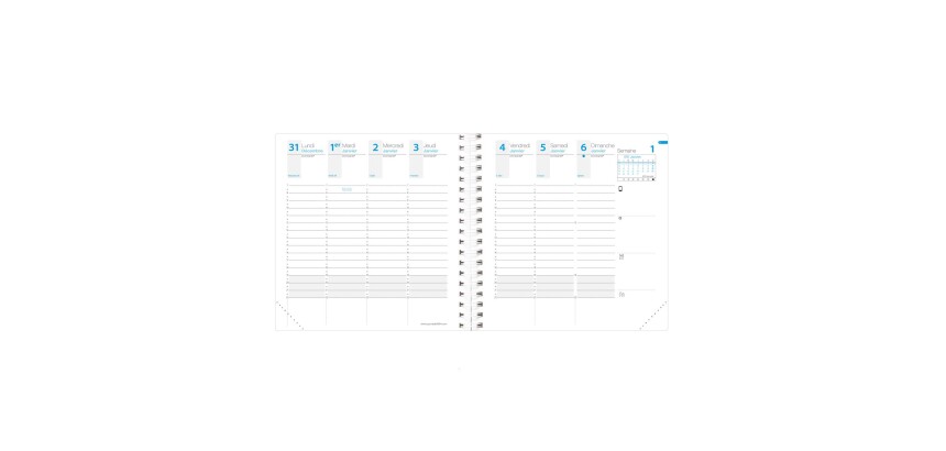 Quo Vadis - Recharge Agenda - Spiralé - 2026 - Time & Life Medium - Semainier Planning - Français - 13 mois de déc. à déc. - 16x16 cm