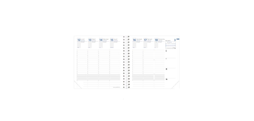 Quo Vadis - Recharge Agenda - Spiralé - 2027 - Time & Life Medium - Semainier Planning - Français - 13 mois de décembre à décembre - 16x16 cm