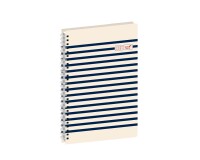 Quo Vadis - Agenda année scolaire - Spiralé - 2026-2027 - Ministre S Septembre - Semainier Planning - Français - Egeo - Marinière - 13 mois de août à août - 16x24 cm