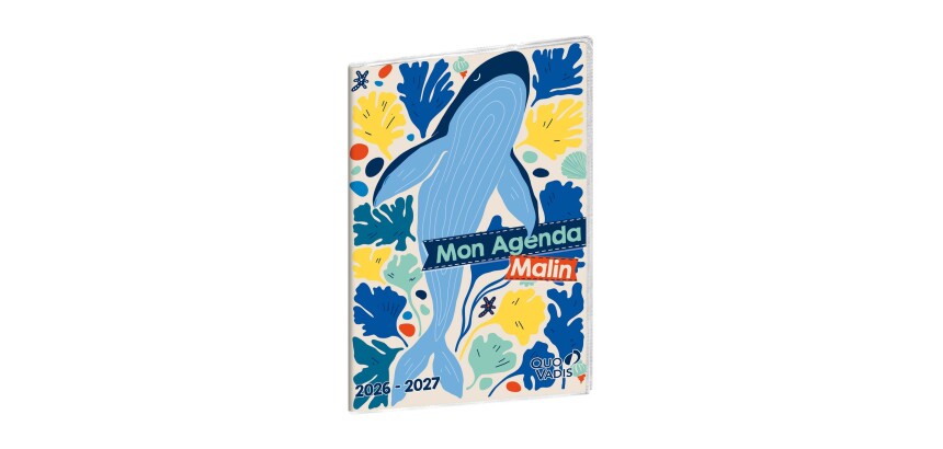 Quo Vadis - Agenda année scolaire - 2026-2027 - Mon Agenda Malin - Français - Superhero - 21x29,7 cm