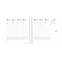 Quo Vadis - Recharge Agenda année scolaire - Spiralé - 2025-2026 - Time & Life Medium - Semainier Planning - Français - 13 mois de août à août - 16x16 cm