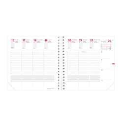 Quo Vadis - Recharge Agenda année scolaire - Spiralé - 2025-2026 - Time & Life Medium - Semainier Planning - Français - 13 mois de août à août - 16x16 cm