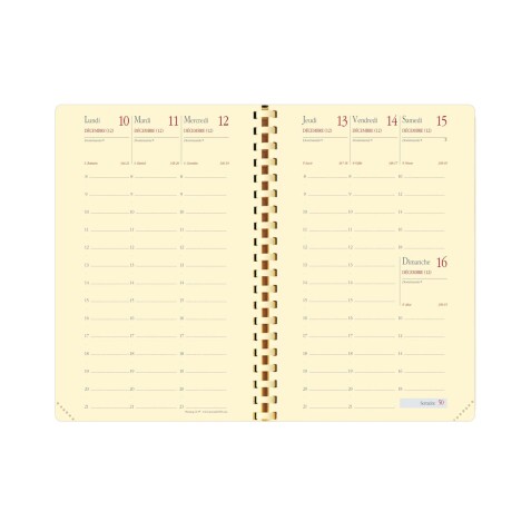 Quo Vadis - Recharge Agenda - Spiralé - 2026 - Planning 16 S Prestige - Semainier Planning - Français - 12 mois et 1/2 de mi-décembre à décembre - 9x16 cm