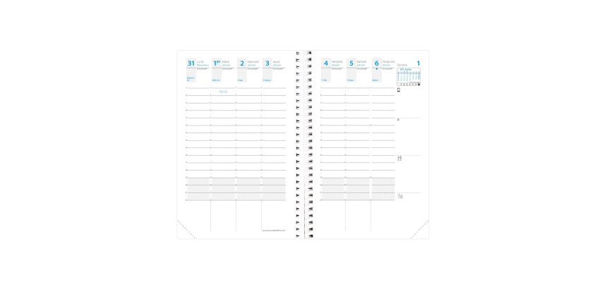 Quo Vadis - Recharge Agenda - Spiralé - 2026 - Time & Life Pocket - Semainier Planning - Français - 13 mois de déc. à déc. - 10x15 cm