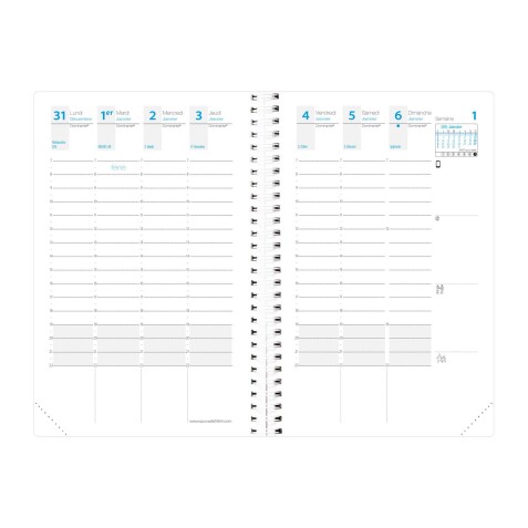 Quo Vadis - Recharge Agenda - Spiralé - 2026 - Time & Life Pocket - Semainier Planning - Français - 13 mois de déc. à déc. - 10x15 cm