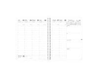 Quo Vadis - Recharge Agenda année scolaire - Spiralé - 2025-2026 - Président S Septembre - Semainier Planning - Français - 13 mois de août à août - 21x27 cm