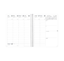 Quo Vadis - Recharge Agenda année scolaire - Spiralé - 2025-2026 - Président S Septembre - Semainier Planning - Français - 13 mois de août à août - 21x27 cm