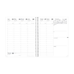 Quo Vadis - Recharge Agenda année scolaire - Spiralé - 2025-2026 - Président S Septembre - Semainier Planning - Français - 13 mois de août à août - 21x27 cm