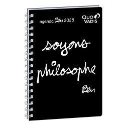 Agenda Semainier Affaires Quo Vadis - Spiralé - Français - Ben - 13 mois de Déc/Déc - 10x15 cm - Soyons philosophe