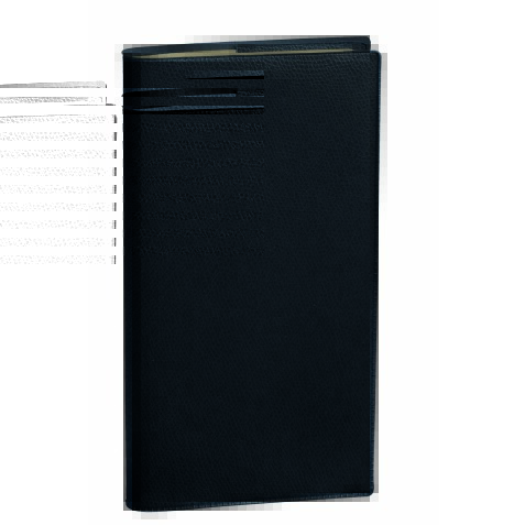 Quo Vadis - Agenda année scolaire - Spiralé - 2025-2026 - Italsept S Prestige - Semainier Horizontal - Français - Impala - Noir - 13 mois de août à août - 8,8x17 cm avec répertoire