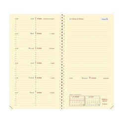 Quo Vadis - Recharge Agenda année scolaire - Spiralé - 2025-2026 - Italsept S Prestige - Semainier Horizontal - Français - 13 mois de août à août - 8,8x17 cm
