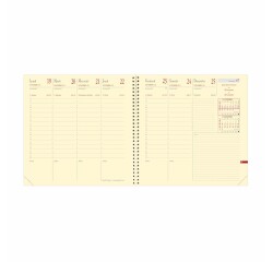 Quo Vadis - Recharge Agenda - Spiralé - 2027 - Exécutif Prestige S - Semainier Planning - Français - 14 mois de décembre à janvier - 16x16 cm Papier Clairefontaine ivoire -