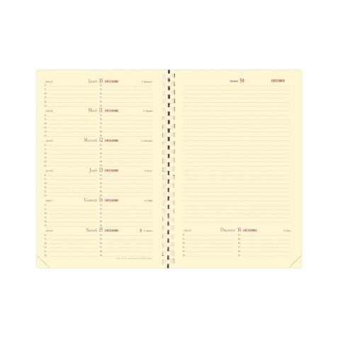 Quo Vadis - Recharge Agenda - Spiralé - 2026 - Note 15 S Prestige - Semainier Notes - Français - 12 mois et 1/2 de mi-décembre à décembre - 10x15 cm