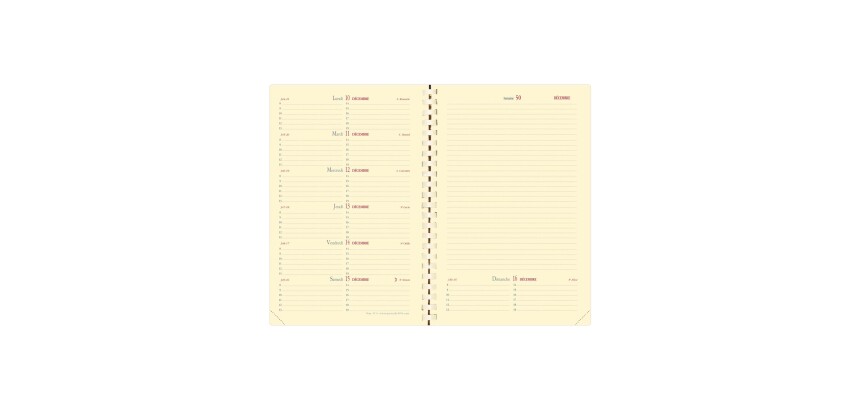 Quo Vadis - Recharge Agenda - Spiralé - 2027 - Note 15 S Prestige - Semainier Notes - Français - 12 mois et 1/2 de mi-décembre à décembre - 10x15 cm