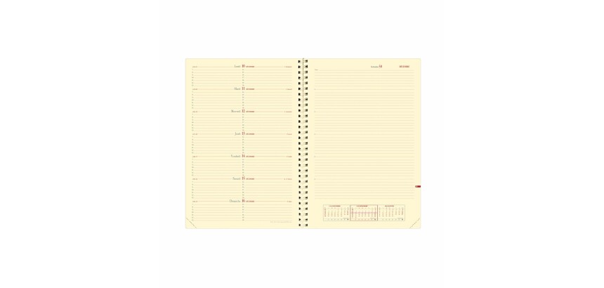 Quo Vadis - Recharge Agenda - Spiralé - 2027 - Note 29 S Prestige - Semainier Notes - Français - 12 mois et 1/2 de mi-décembre à décembre - 21x29,7 cm