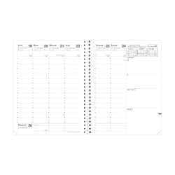 Quo Vadis - Recharge Agenda - Spiralé - 2026 - Président S - Semainier Planning - Français - 13 mois de déc. à déc. - 21x27 cm