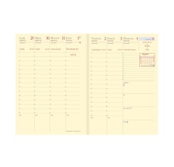 Quo Vadis - Recharge Agenda année scolaire - 2025-2026 - Universitaire Prestige - Semainier Planning - Français - 13 mois de août à août - 10x15 cm