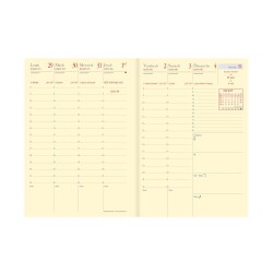 Quo Vadis - Recharge Agenda année scolaire - 2025-2026 - Universitaire Prestige - Semainier Planning - Français - 13 mois de août à août - 10x15 cm