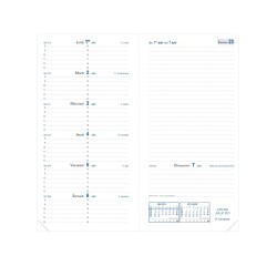Quo Vadis - Recharge Agenda - 2027 - Italnote B - Semainier Horizontal - Français - 12 mois et 1/2 de mi-décembre à décembre - 8,8x17 cm