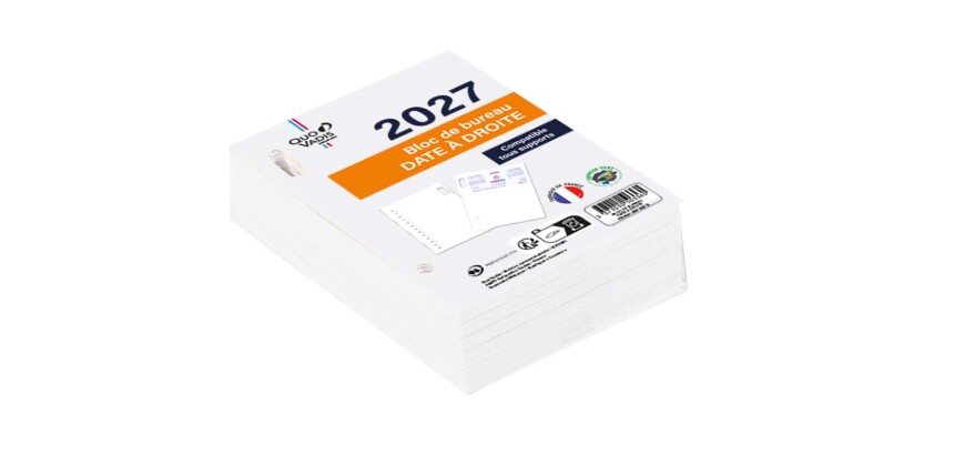 Quo Vadis - Agenda - 2027 - Bloc Bureau 120X83 Droite - Journalier - Français - Classic - 12 mois de janvier à décembre - 12x8,3 cm