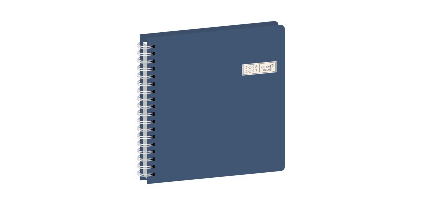 Quo Vadis - Agenda année scolaire - Spiralé - 2026-2027 - Exécutif S Septembre - Semainier Planning - Français - Egeo - 13 mois de août à août - 16x16 cm
