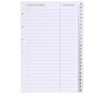 Agenda Moderne - Recharge Répertoire alphabétique - FEUILLES REPERTOIRE A-Z 0914 - 8,7x13,6 cm - tranche dorée