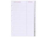 Agenda Moderne - Recharge Répertoire alphabétique - FEUILLES REPERTOIRE A-Z 0914 - 8,7x13,6 cm - tranche dorée