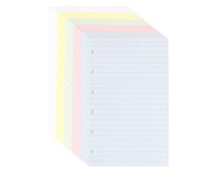 Agenda Moderne - Recharge Organiseur - FEUILLES REGLEES MULTICOL 0813 rech s/f - 8,5x13 cm - tranche dorée