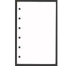 Agenda Moderne - Recharge Organiseur - FEUILLES BLANCHES 0813 - 8,5x13 cm - tranche dorée