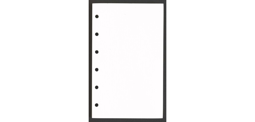 Agenda Moderne - Recharge Organiseur tranche dorée - FEUILLES BLANCHES 0813 - 8,5x13 cm