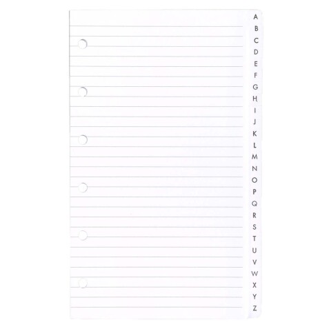 Agenda Moderne - Recharge Répertoire alphabétique - FEUILLES REPERTOIRE A-Z 0813 - 8,5x13 cm - tranche dorée